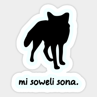 I'm A Fox (Toki Pona) Sticker